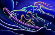 流行滑板抽象插图