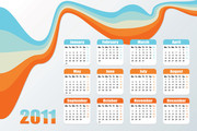 2011月历矢量图