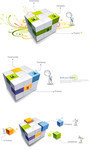 方块图形矢量图 3D小人图片