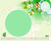 唯美2011台历模板PSD