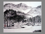 水墨风景画 水墨画