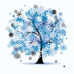 雪花树叶图案 