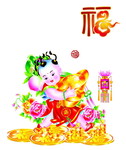 精美年画矢量图
