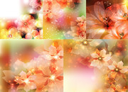透明鲜花背景 花卉矢量图