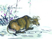 黄牛图片 中国古画