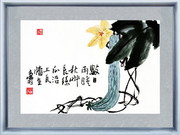 潘天寿水墨画作品 丝瓜图片