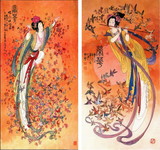 富贵荣华工笔画 中秋素材