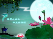 荷塘月色素材图片 中秋节图片素材