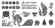 动物图案 纹身图片素材 