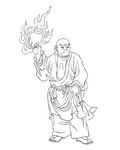 罗汉像 线描罗汉