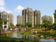 小区景观设计图片 建筑效果图
