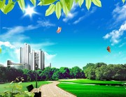 清新城市风景大图 创建文明城市素材