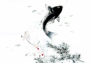 水墨鲤鱼图片