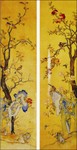 国画移门图片 树木花鸟画