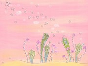 卡通信纸背景图片 手绘藤蔓素材