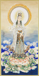 祥态观音菩萨国画图片 观音中堂画图片