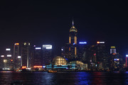 香港维多利亚港夜景图片
