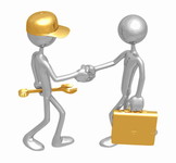 银色3D人物素材 商务合作图片