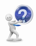 拿问号的3D人物素材