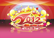 2012字样设计 缤纷2012海报素材