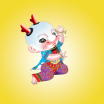 龙年贺年娃娃图片