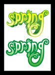 春天英文spring艺术字