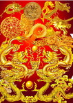 双龙戏珠雕刻 吉祥龙图案素材