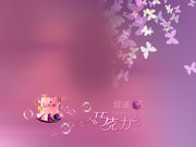紫色婚纱相册素材 蝴蝶图案背景