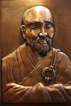 佛家老人铜雕艺术图片