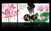 吉祥无框画素材 荷花装饰画图片