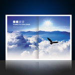 雄鹰展翅背景图片 企业画册设计素材