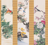 鸟语花香中堂画图片 屏风装饰素材