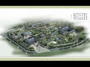 古村建筑景观效果图 度假村设计效果图