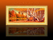 枫树林室内装饰画图片 