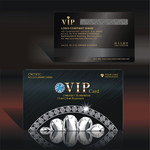 黑款钻石VIP卡模板 商务卡片 