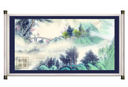 水墨山水国画素材 室内装饰画图片