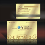 金色VIP卡矢量模版 商务贵宾卡素材