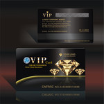 黑色高档VIP卡下载 金钻矢量图