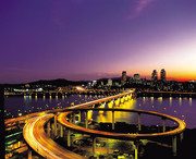 济州岛夜景风光图片 现代化都市摄影