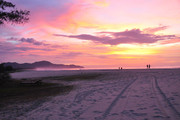 沙滩夕阳西下美景图 多彩的天空