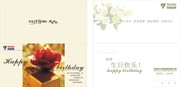 生日祝福贺卡矢量图