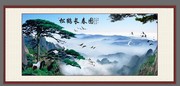 黄山迎客松风景挂画 家居装饰画图片