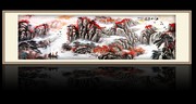 松鹤长春山水装饰画 自然山水挂画 