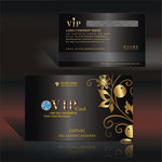 黑色高档VIP卡矢量图
