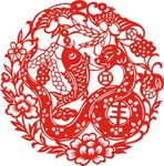 蛇年窗花剪纸图案