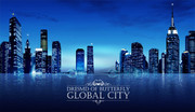 蓝色夜景图片 城市建筑灯光图片