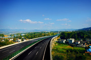 高架高速铁路摄影图