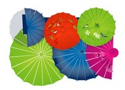 油纸扇矢量图