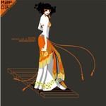 面具女郎插画图片