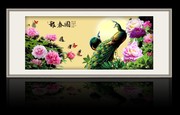 孔雀牡丹中堂画